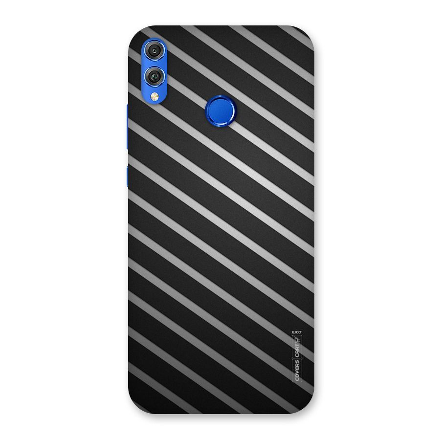 Grey And Black Stripes Back Case for Honor 8X