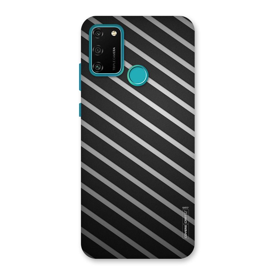 Grey And Black Stripes Back Case for Honor 9A