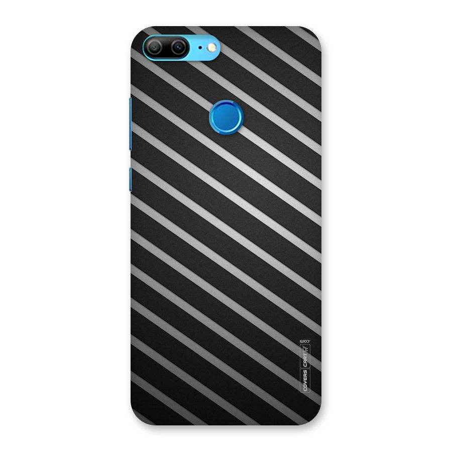 Grey And Black Stripes Back Case for Honor 9 Lite