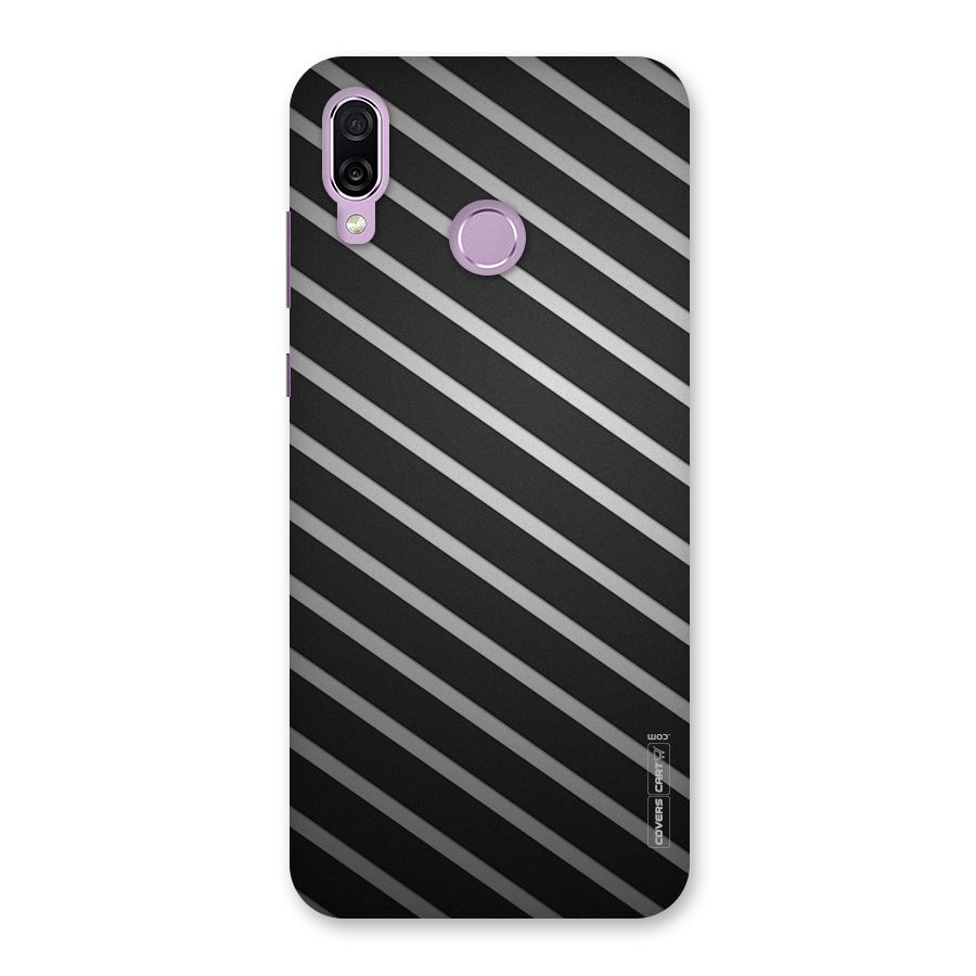 Grey And Black Stripes Back Case for Honor Play
