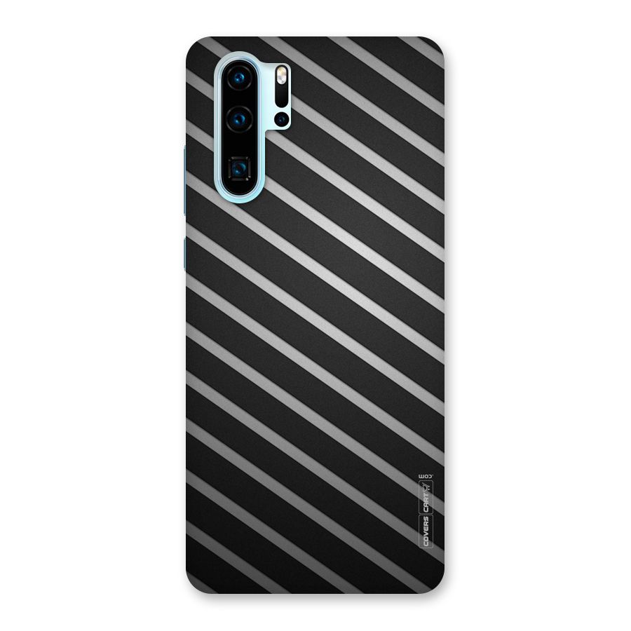 Grey And Black Stripes Back Case for Huawei P30 Pro