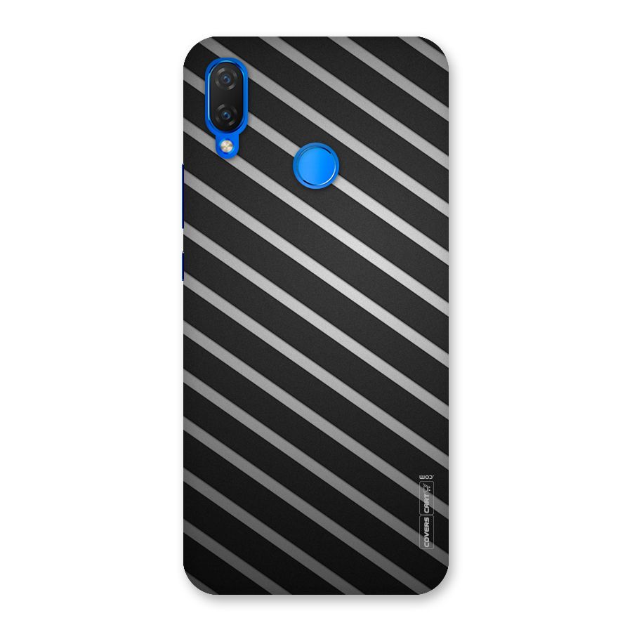 Grey And Black Stripes Back Case for Huawei P Smart+