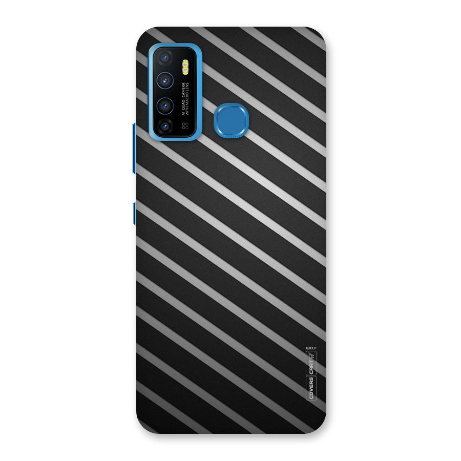 Grey And Black Stripes Back Case for Infinix Hot 9