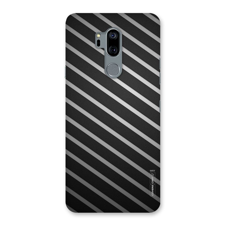 Grey And Black Stripes Back Case for LG G7