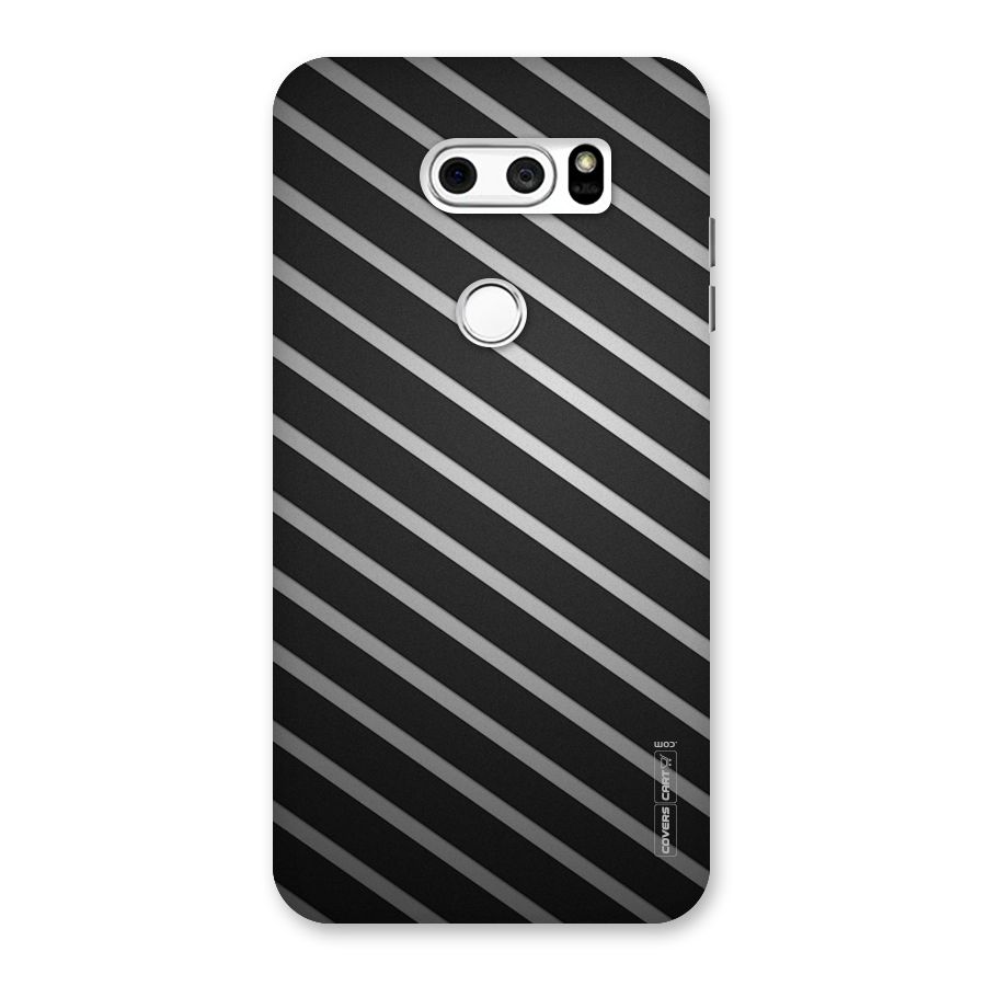 Grey And Black Stripes Back Case for LG V30