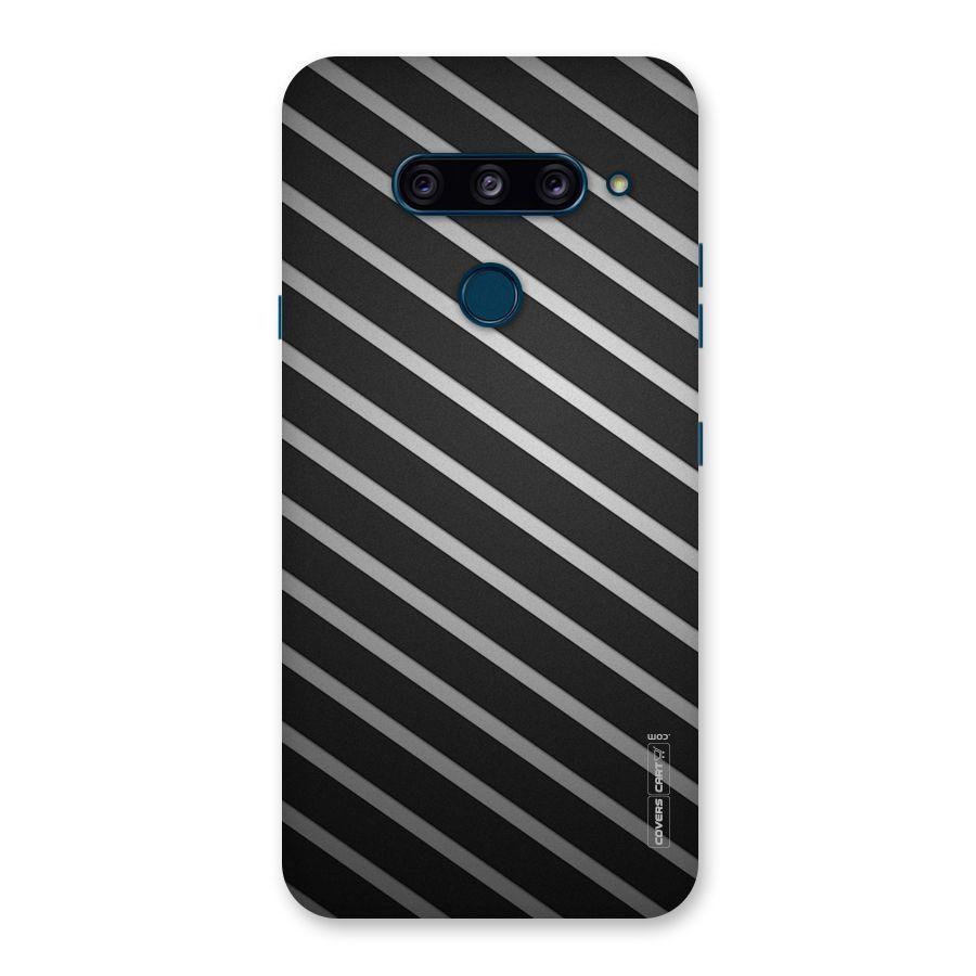 Grey And Black Stripes Back Case for LG  V40 ThinQ