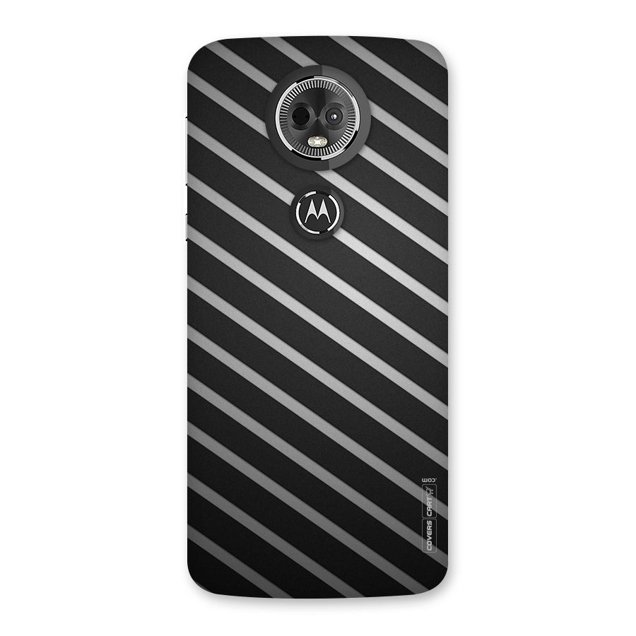 Grey And Black Stripes Back Case for Moto E5 Plus