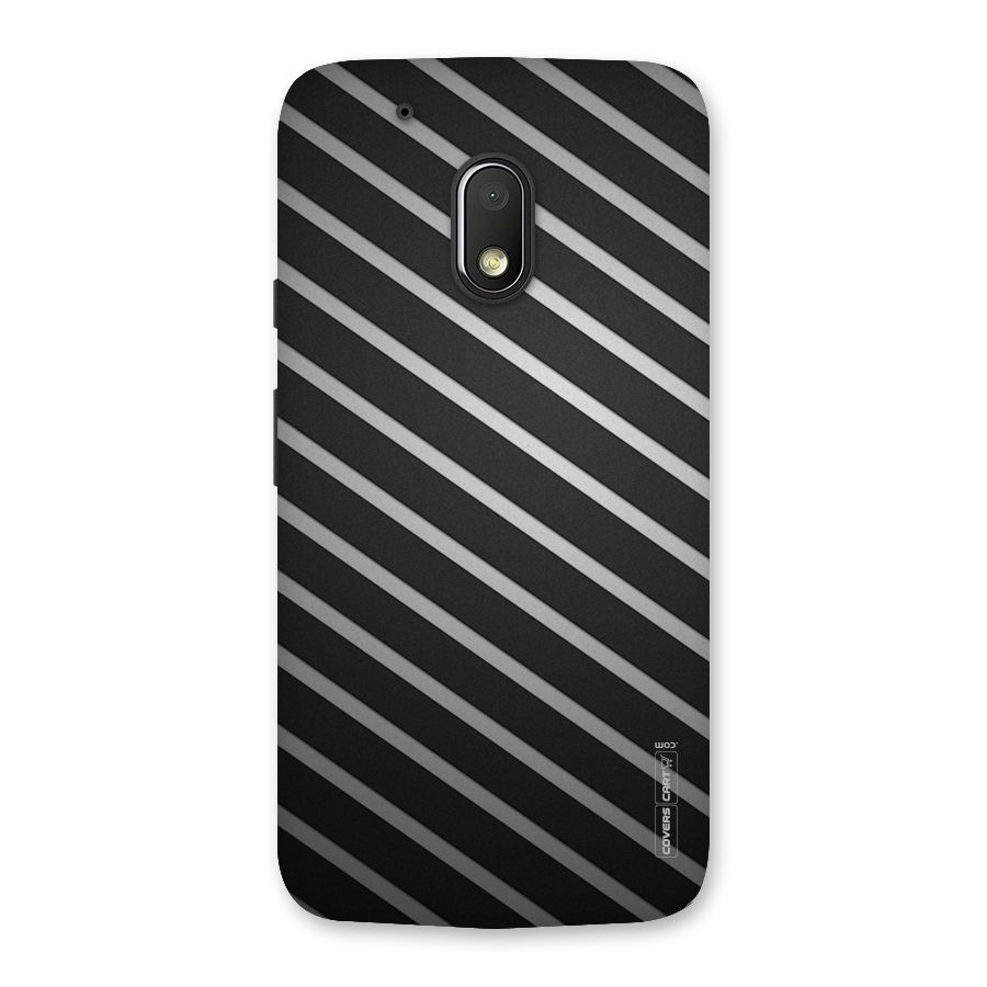 Grey And Black Stripes Back Case for Moto G4 Play
