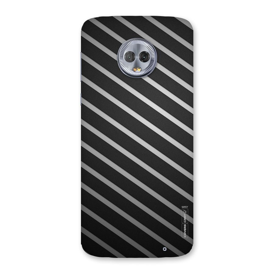 Grey And Black Stripes Back Case for Moto G6 Plus