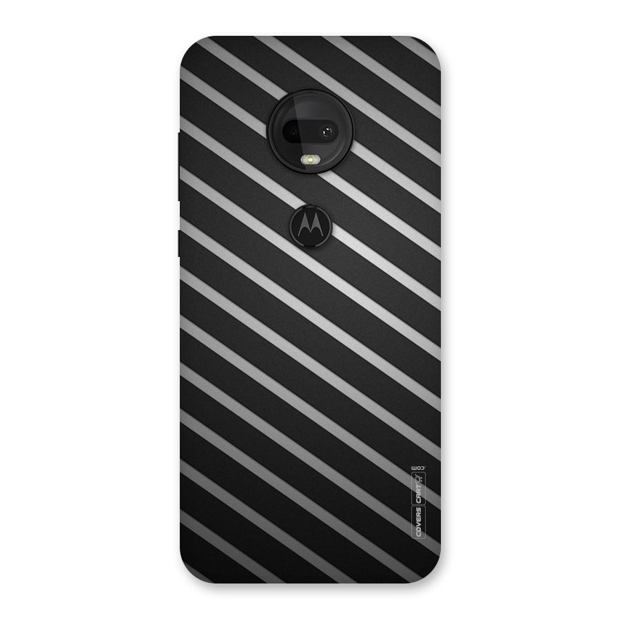 Grey And Black Stripes Back Case for Moto G7