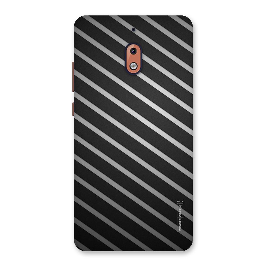 Grey And Black Stripes Back Case for Nokia 2.1