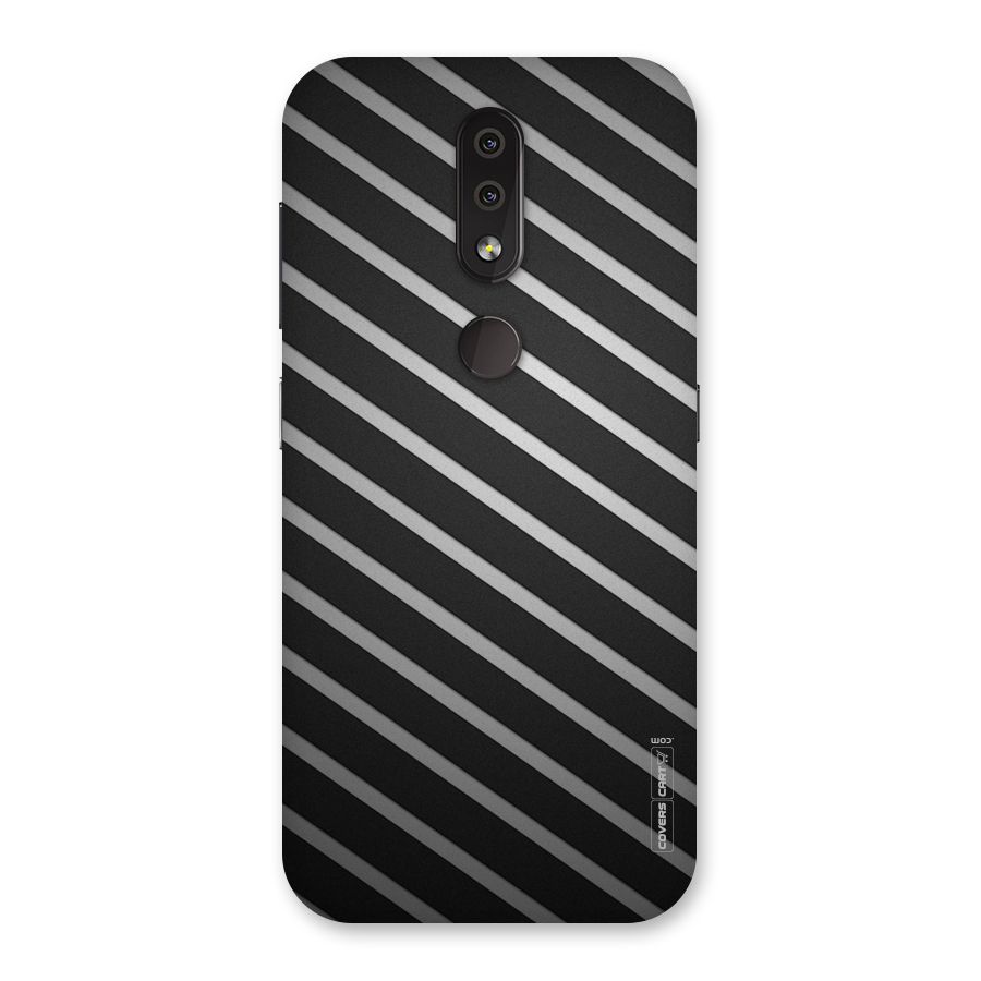 Grey And Black Stripes Back Case for Nokia 4.2