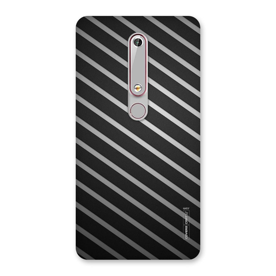 Grey And Black Stripes Back Case for Nokia 6.1