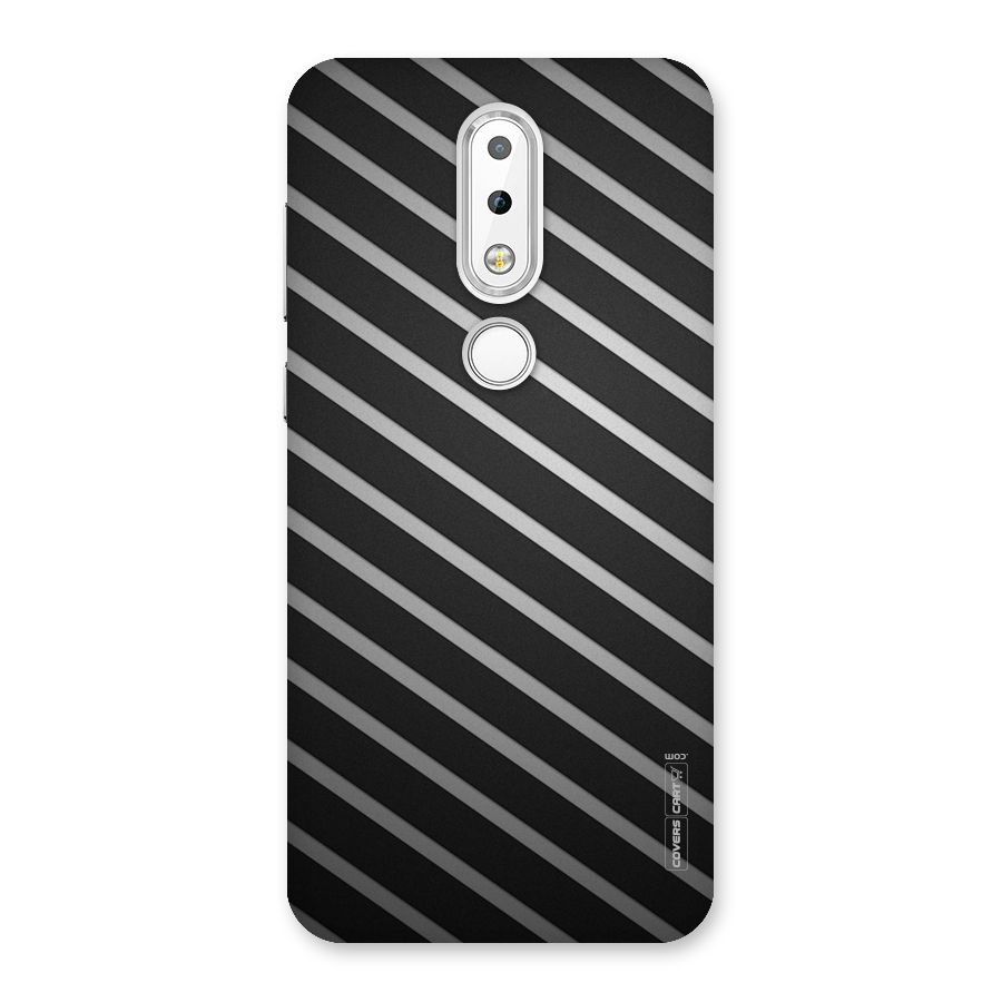 Grey And Black Stripes Back Case for Nokia 6.1 Plus