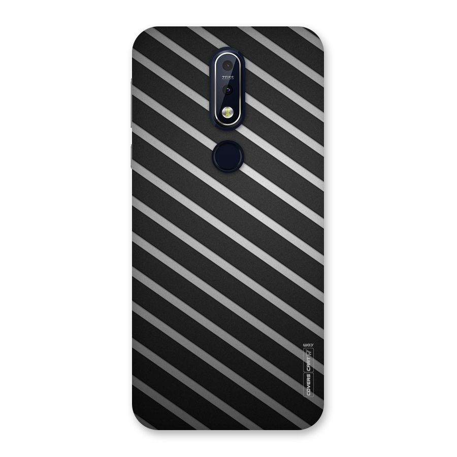 Grey And Black Stripes Back Case for Nokia 7.1