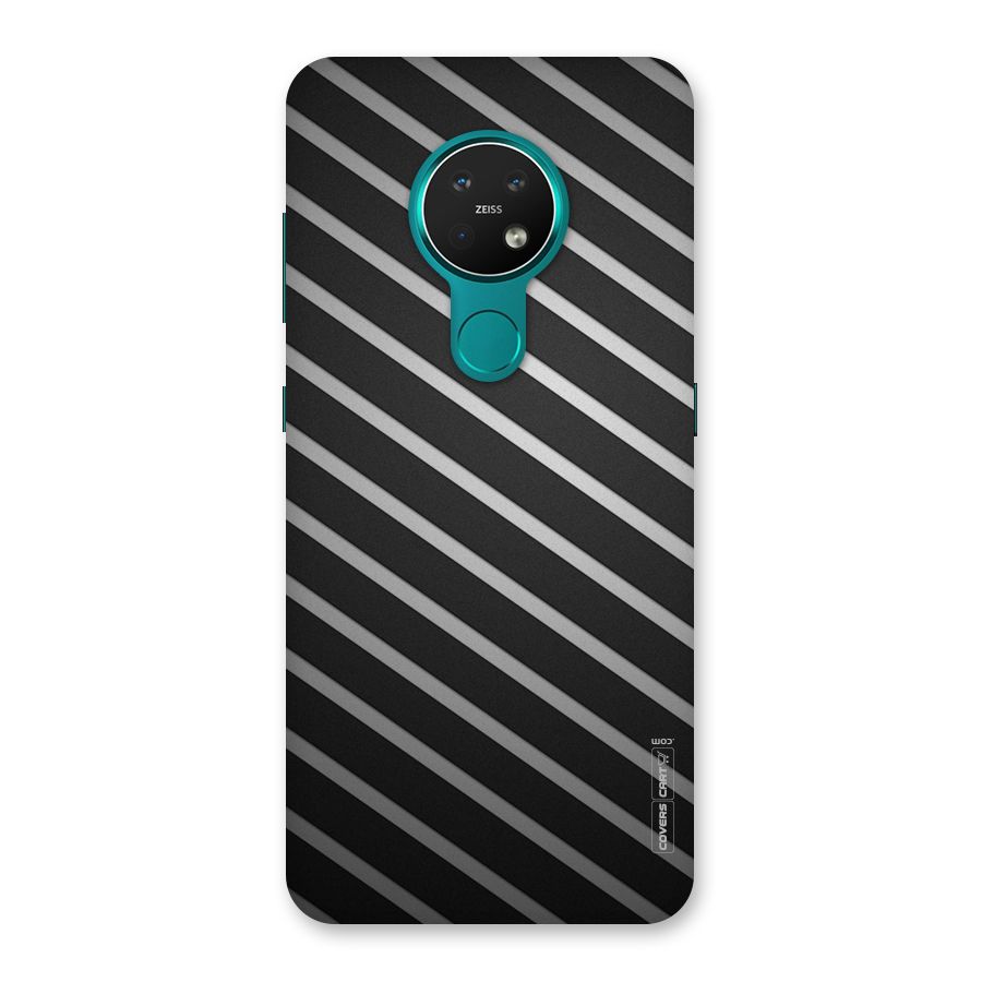 Grey And Black Stripes Back Case for Nokia 7.2