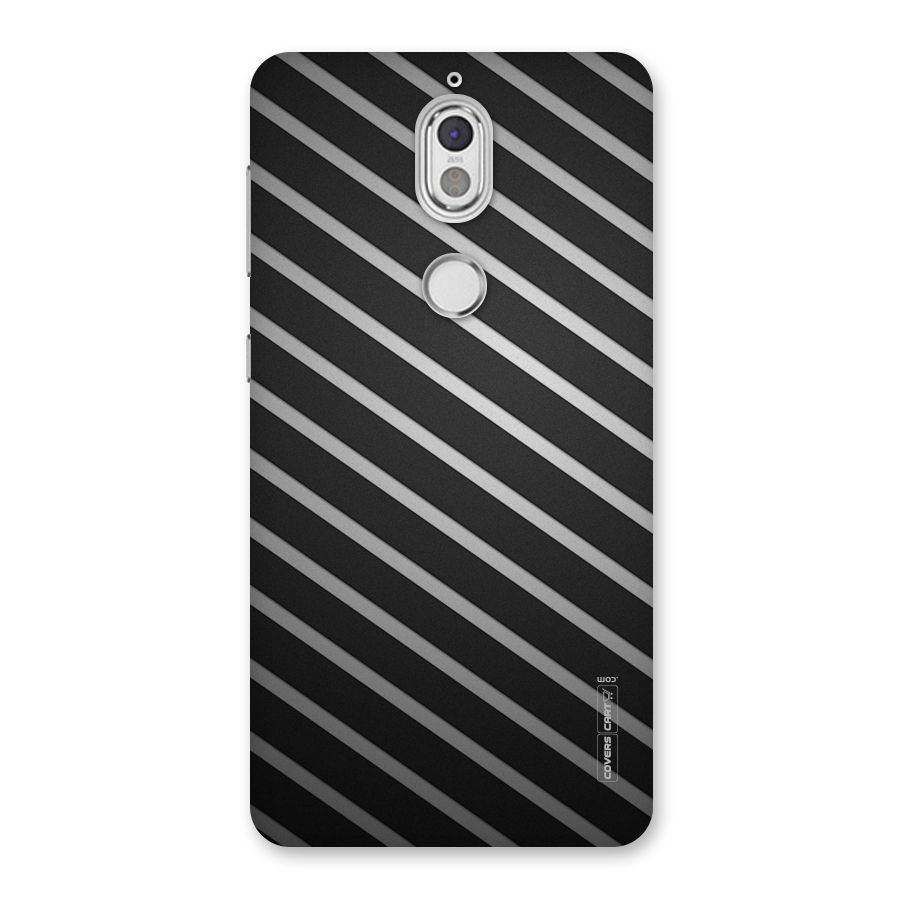 Grey And Black Stripes Back Case for Nokia 7
