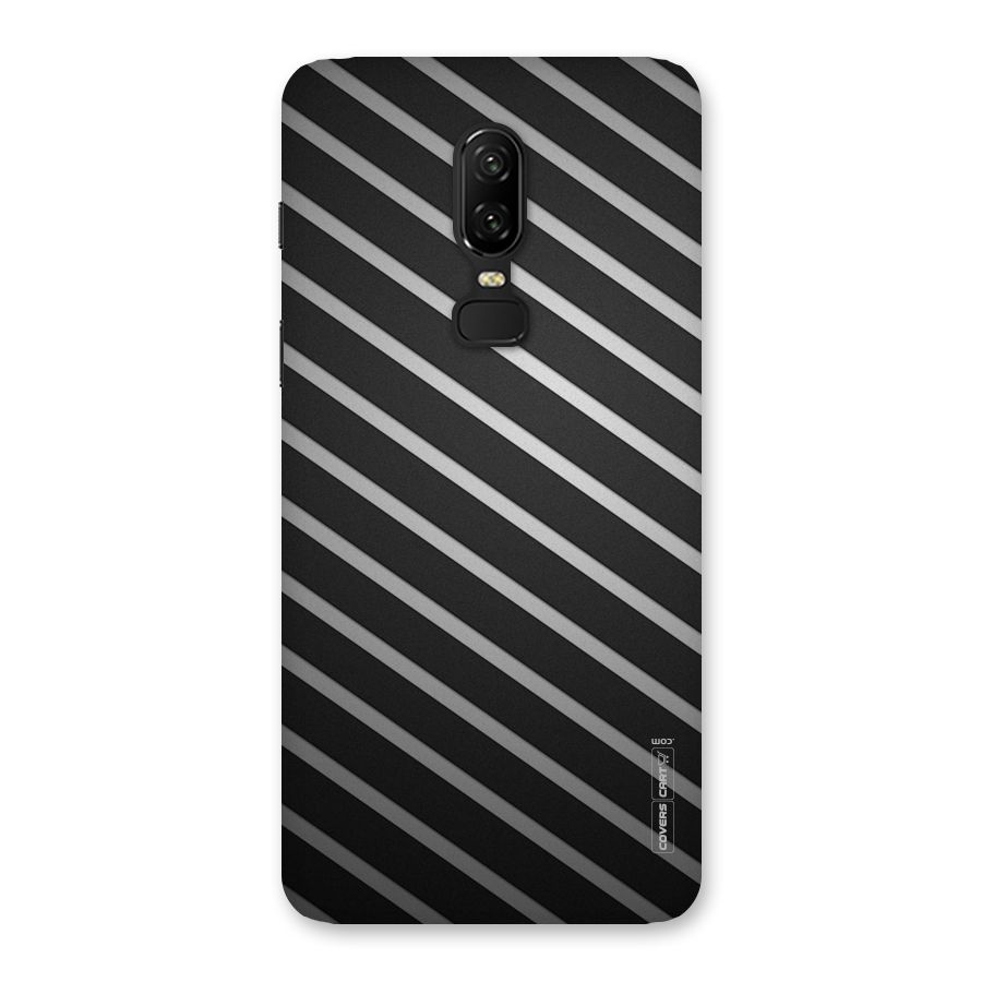 Grey And Black Stripes Back Case for OnePlus 6