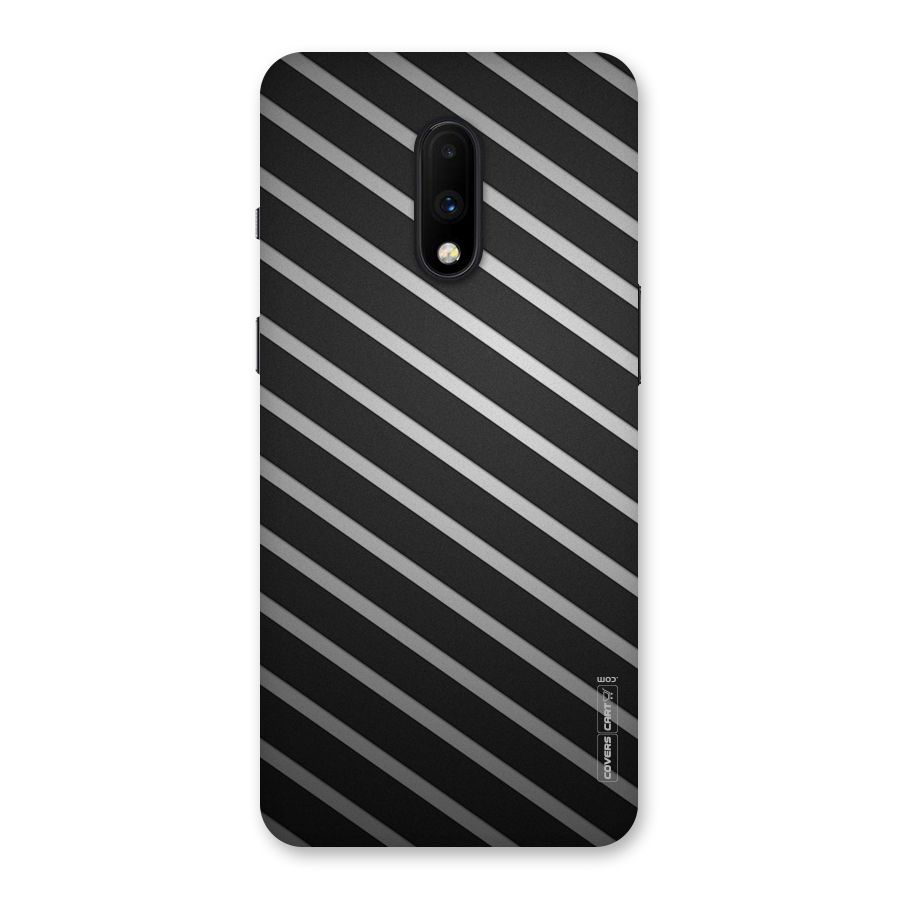 Grey And Black Stripes Back Case for OnePlus 7