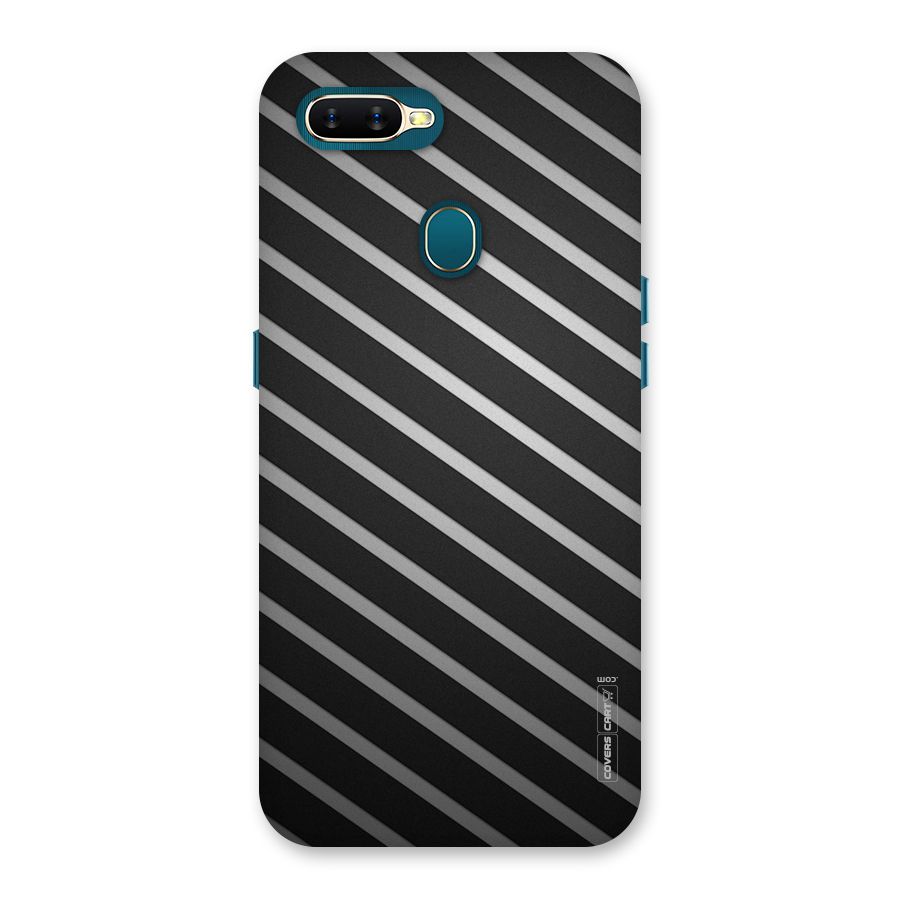 Grey And Black Stripes Back Case for Oppo A11k