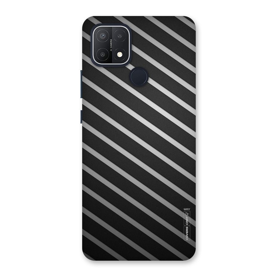 Grey And Black Stripes Back Case for Oppo A15s