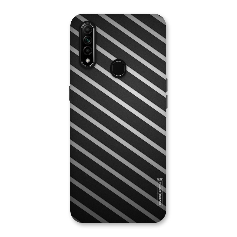 Grey And Black Stripes Back Case for Oppo A31
