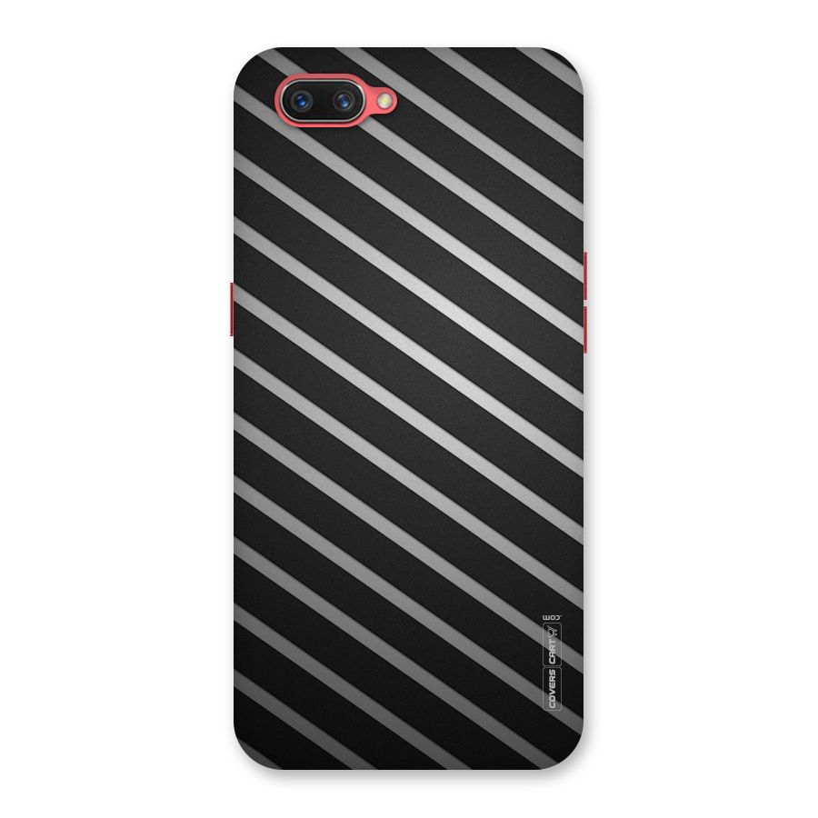 Grey And Black Stripes Back Case for Oppo A3s