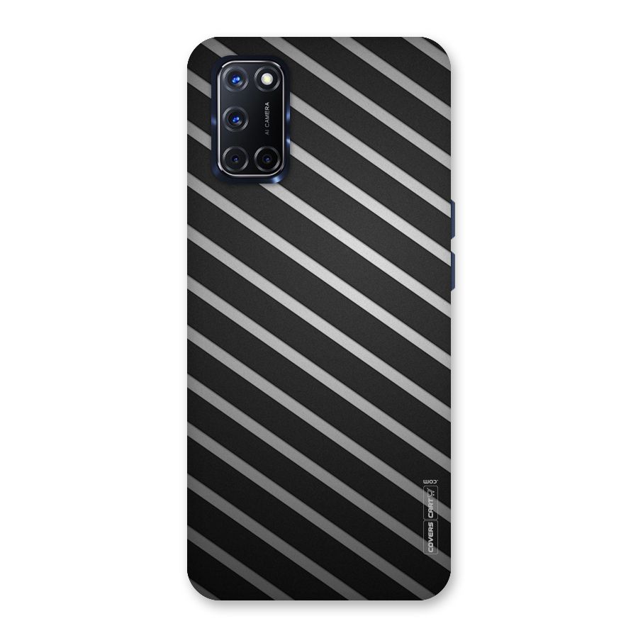 Grey And Black Stripes Back Case for Oppo A52