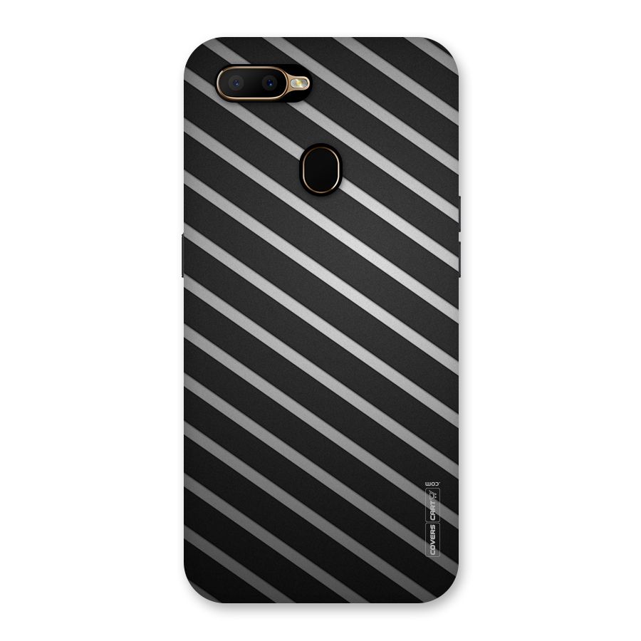 Grey And Black Stripes Back Case for Oppo A5s