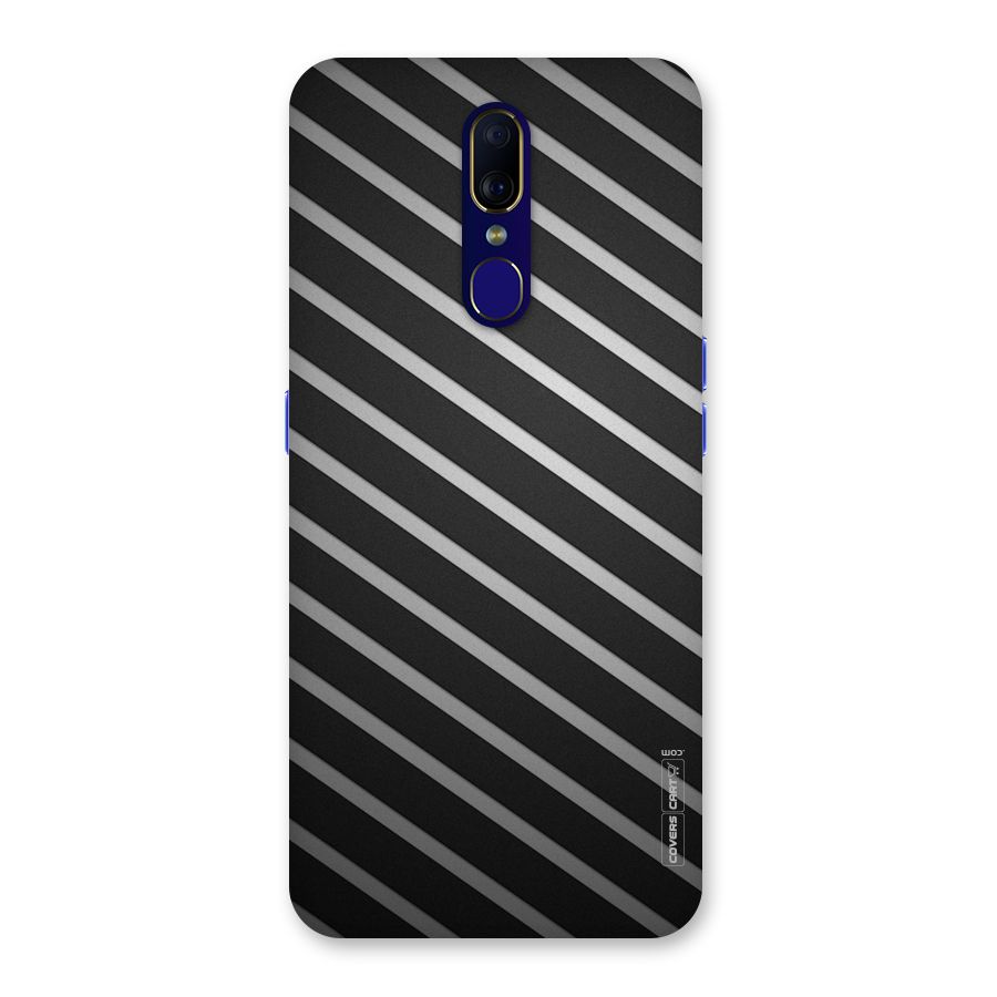 Grey And Black Stripes Back Case for Oppo A9