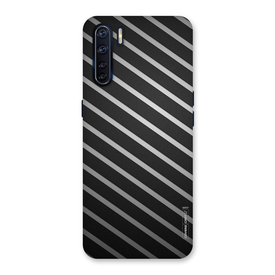 Grey And Black Stripes Back Case for Oppo F15