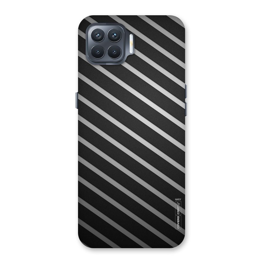 Grey And Black Stripes Back Case for Oppo F17 Pro