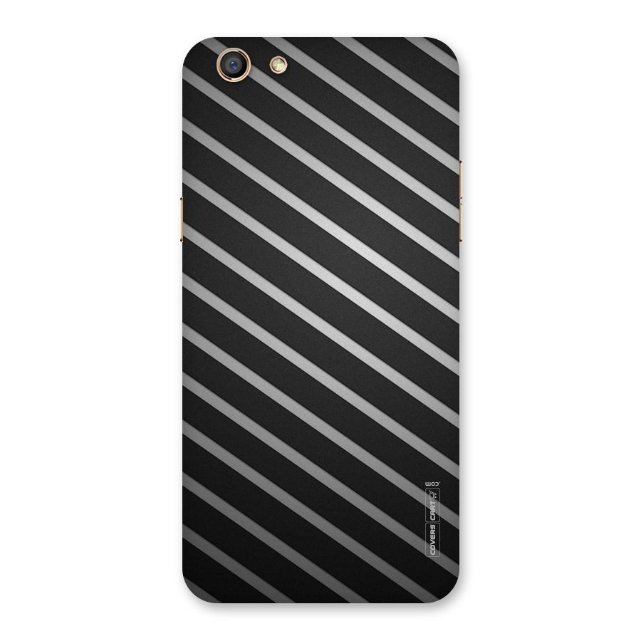 Grey And Black Stripes Back Case for Oppo F3