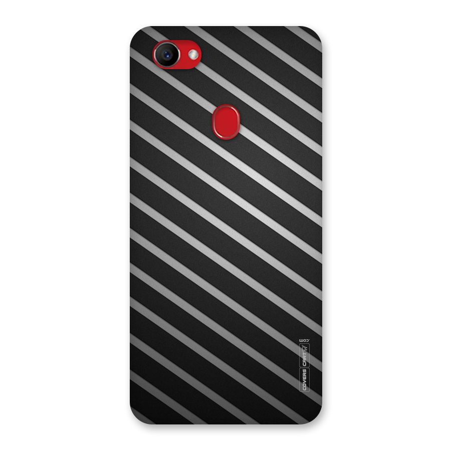 Grey And Black Stripes Back Case for Oppo F7