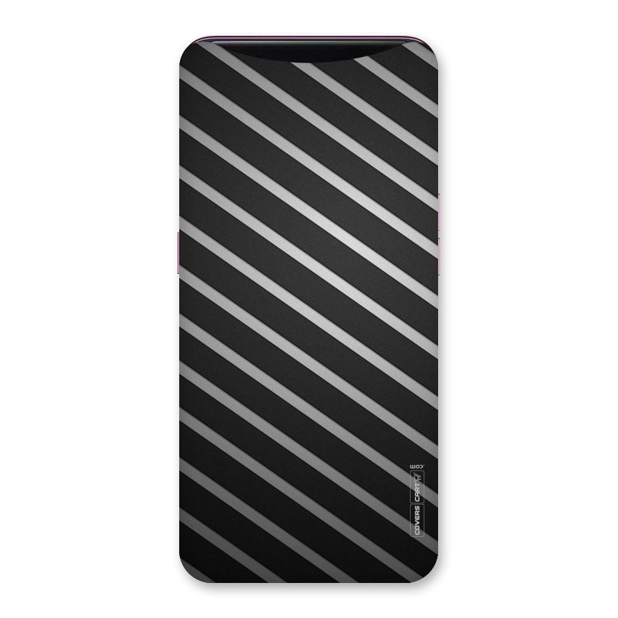Grey And Black Stripes Back Case for Oppo Find X