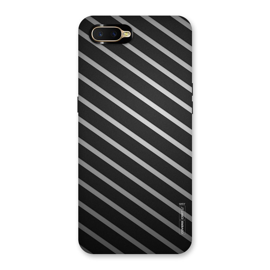 Grey And Black Stripes Back Case for Oppo K1