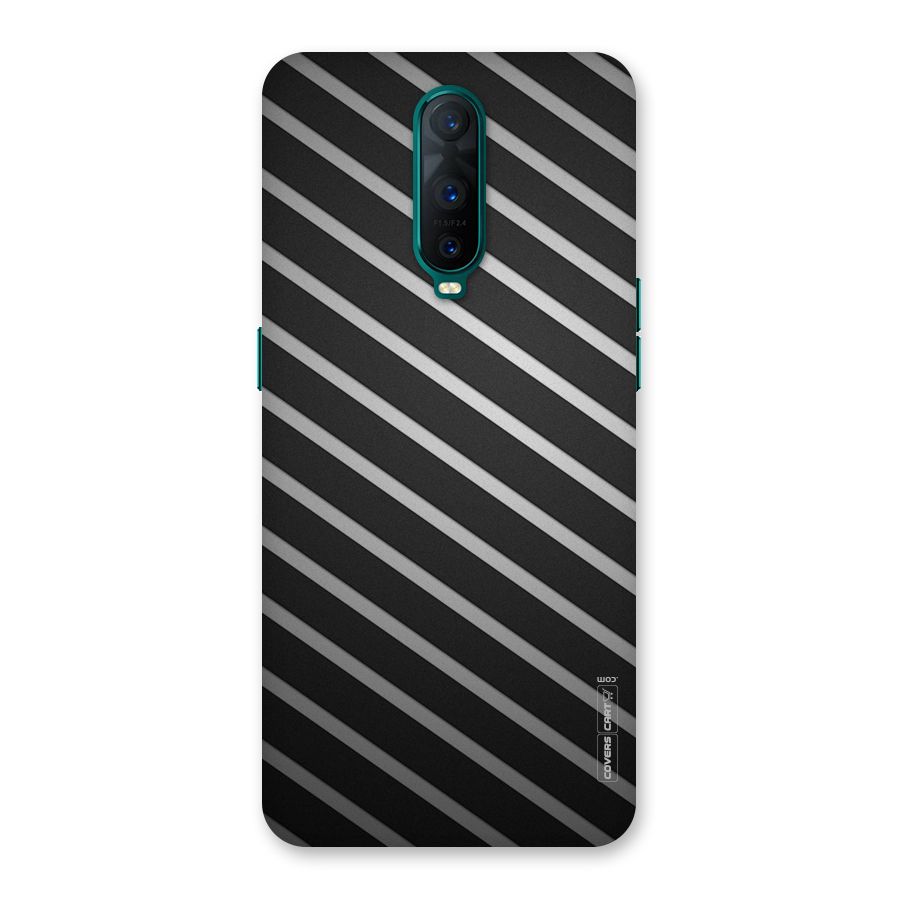 Grey And Black Stripes Back Case for Oppo R17 Pro