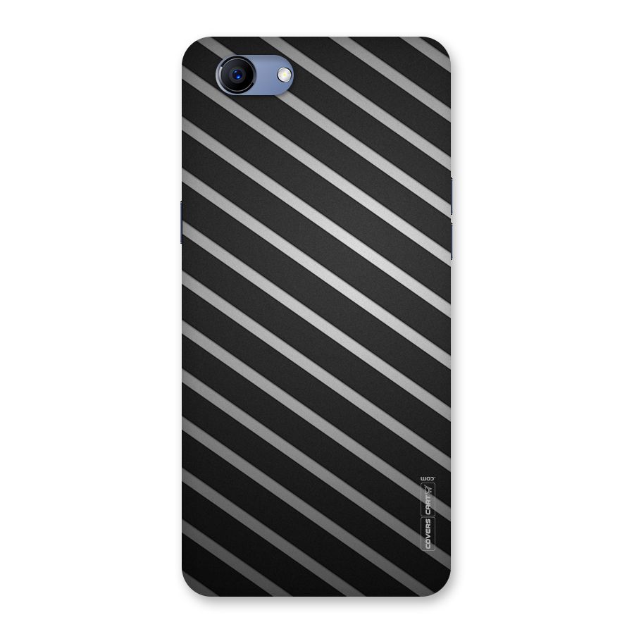 Grey And Black Stripes Back Case for Oppo Realme 1