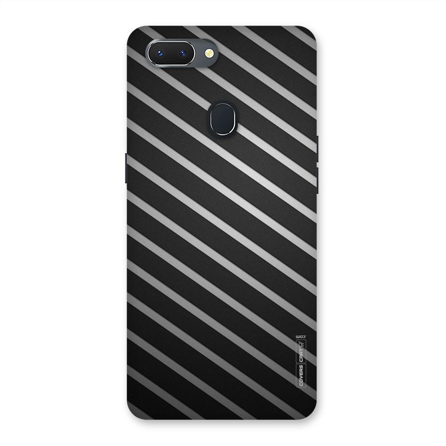 Grey And Black Stripes Back Case for Oppo Realme 2