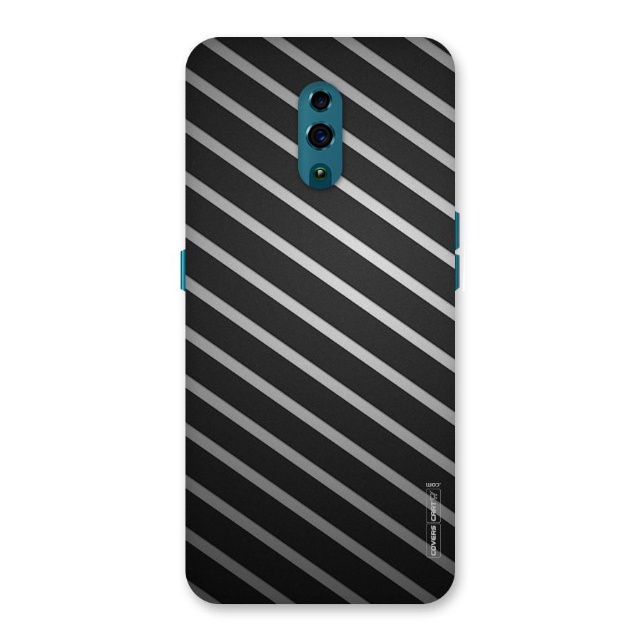 Grey And Black Stripes Back Case for Oppo Reno