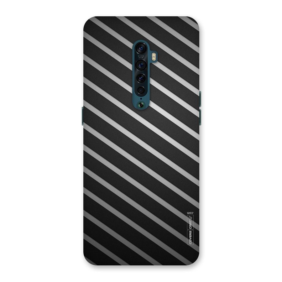 Grey And Black Stripes Back Case for Oppo Reno2