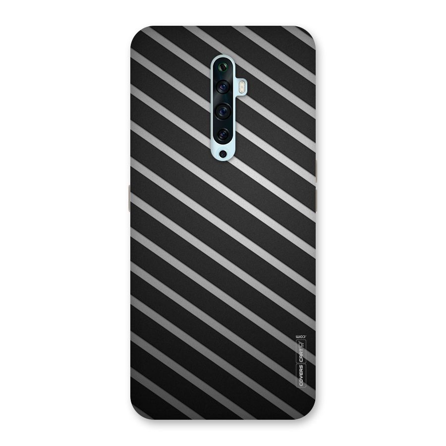 Grey And Black Stripes Back Case for Oppo Reno2 F