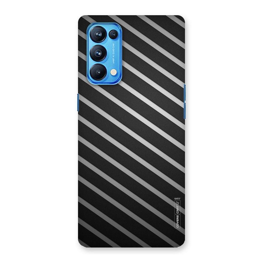 Grey And Black Stripes Back Case for Oppo Reno5 Pro 5G