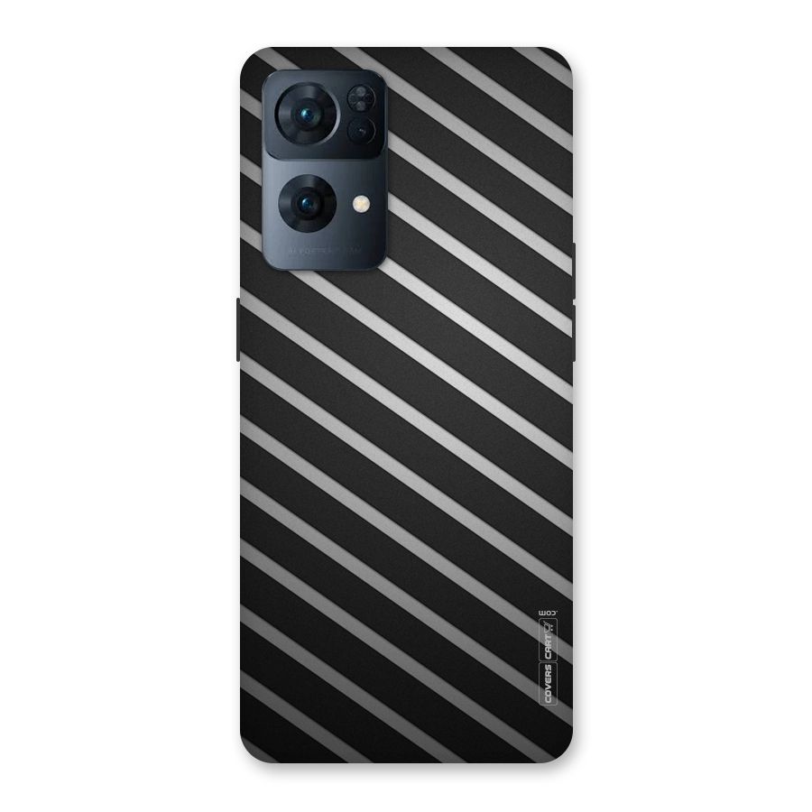 Grey And Black Stripes Back Case for Oppo Reno7 Pro 5G
