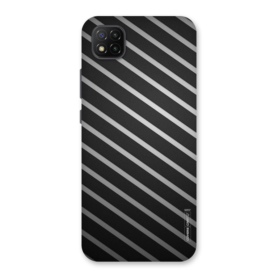 Grey And Black Stripes Back Case for Poco C3