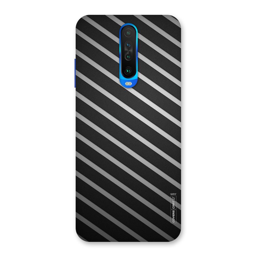 Grey And Black Stripes Back Case for Poco X2