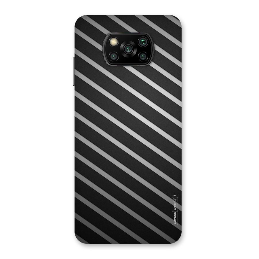 Grey And Black Stripes Back Case for Poco X3