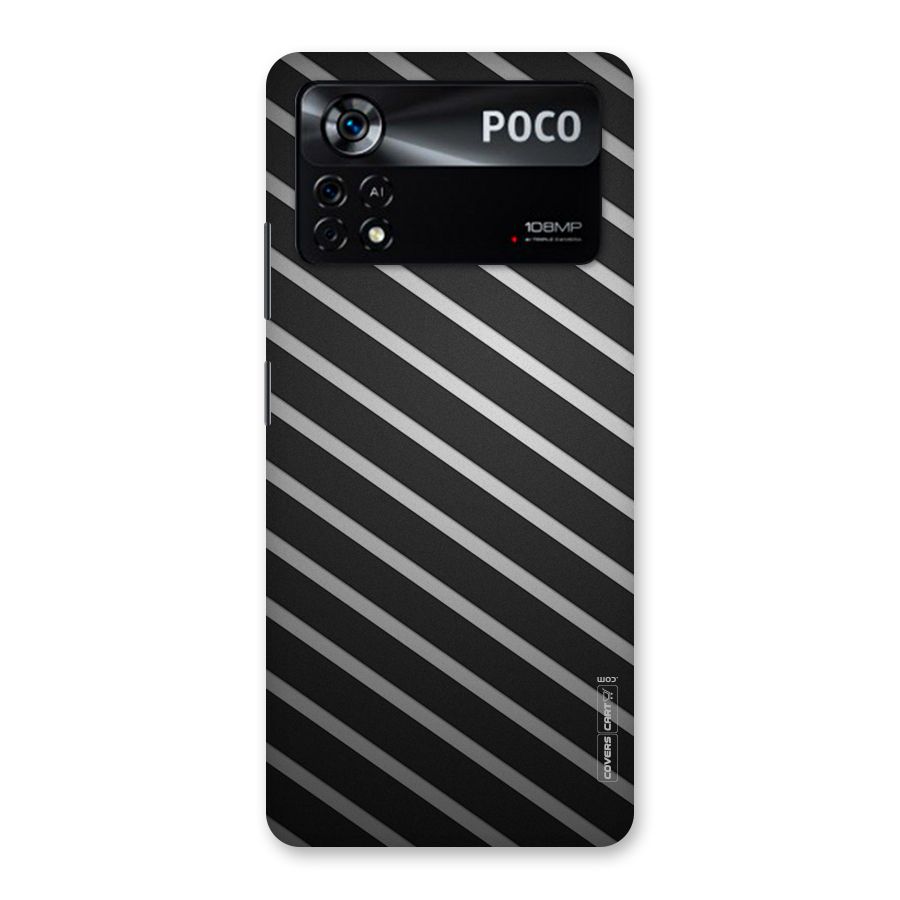 Grey And Black Stripes Back Case for Poco X4 Pro 5G