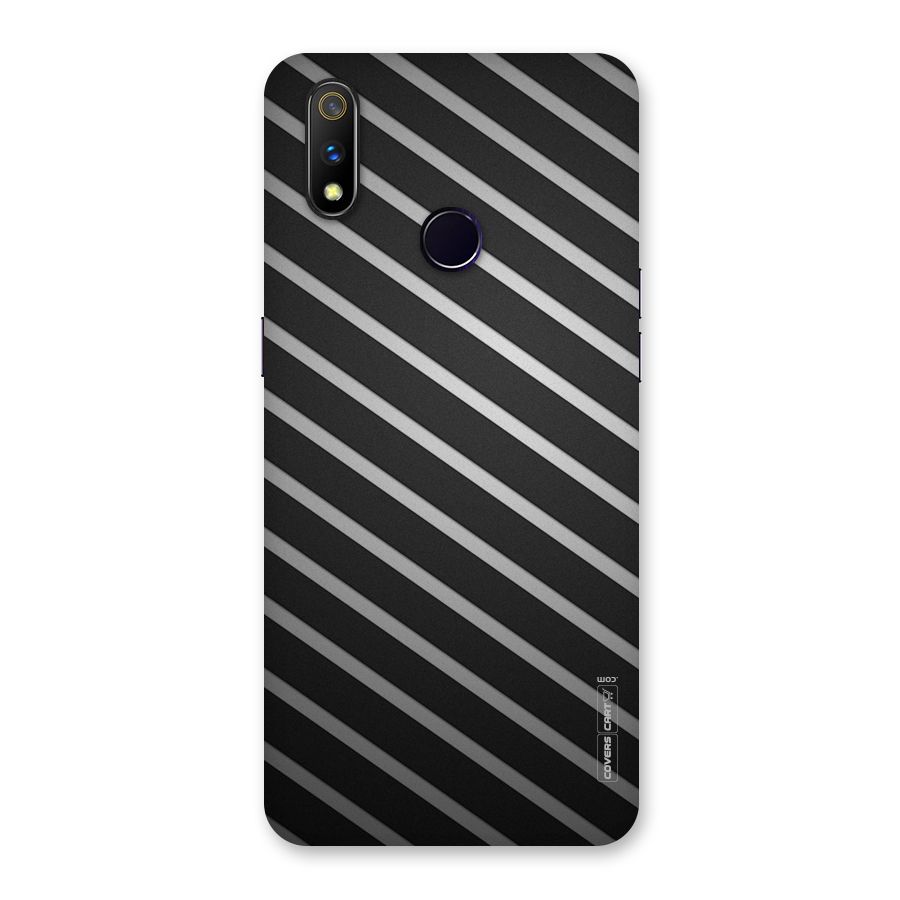 Grey And Black Stripes Back Case for Realme 3 Pro