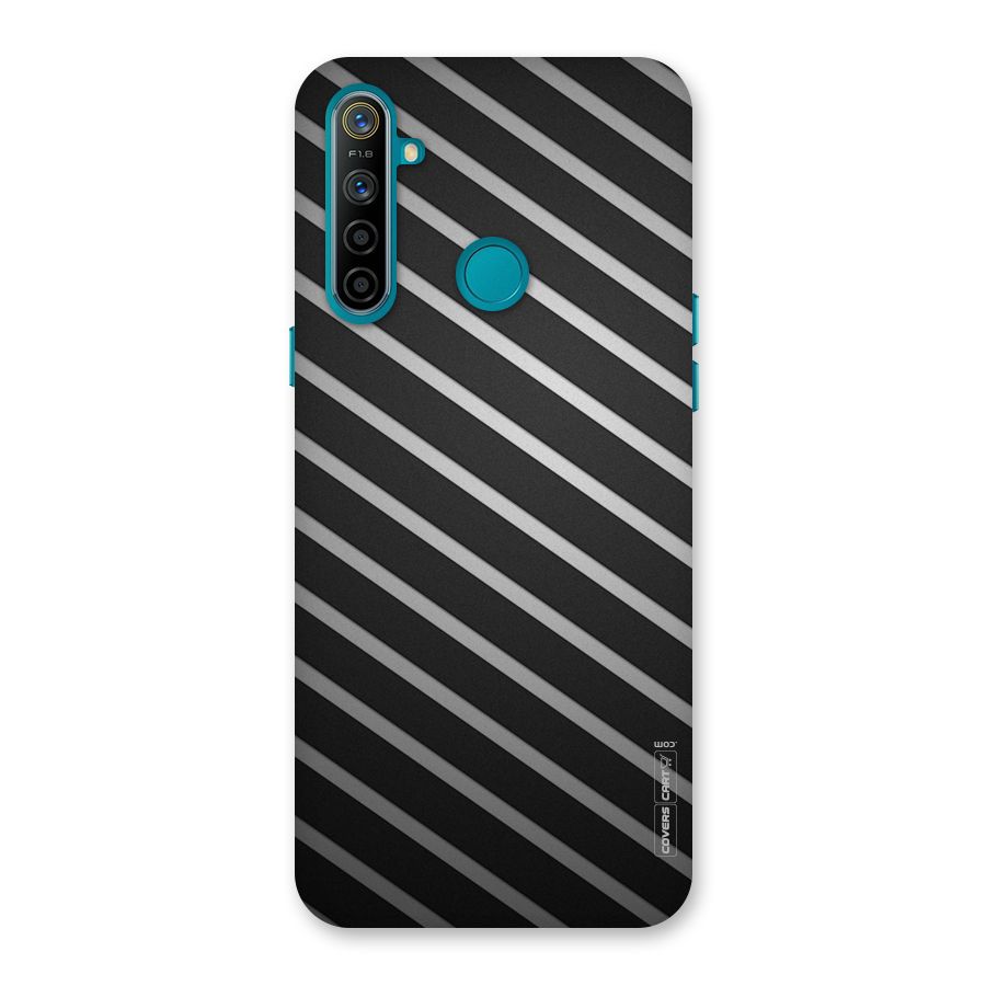 Grey And Black Stripes Back Case for Realme 5i